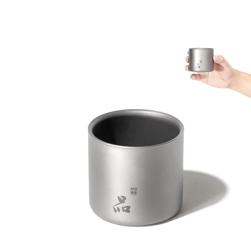 Xiangyan Double-Walled Handleless Titanium Cup