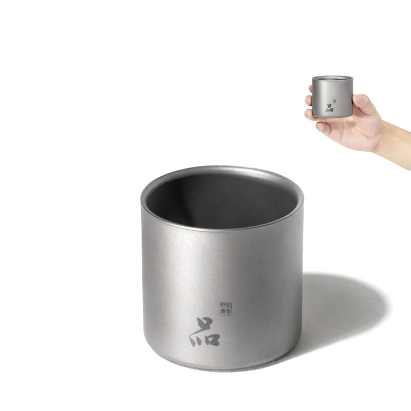 Xiangyan Double-Walled Handleless Titanium Cup