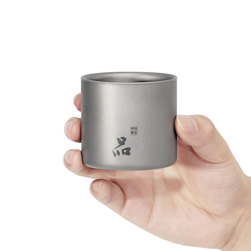 Xiangyan Double-Walled Handleless Titanium Cup