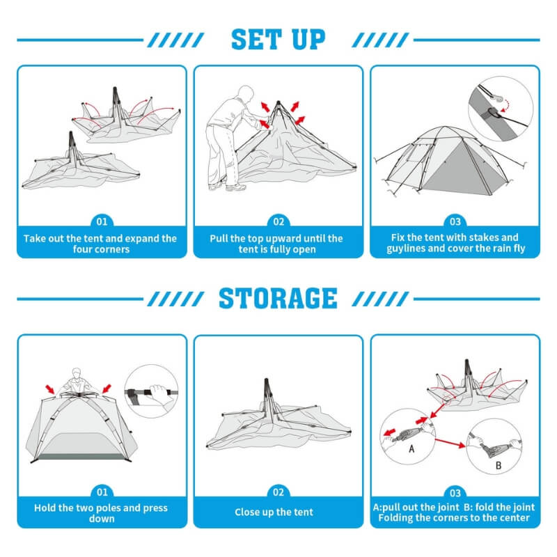 Zero Automatic Tent - Rainproof Version