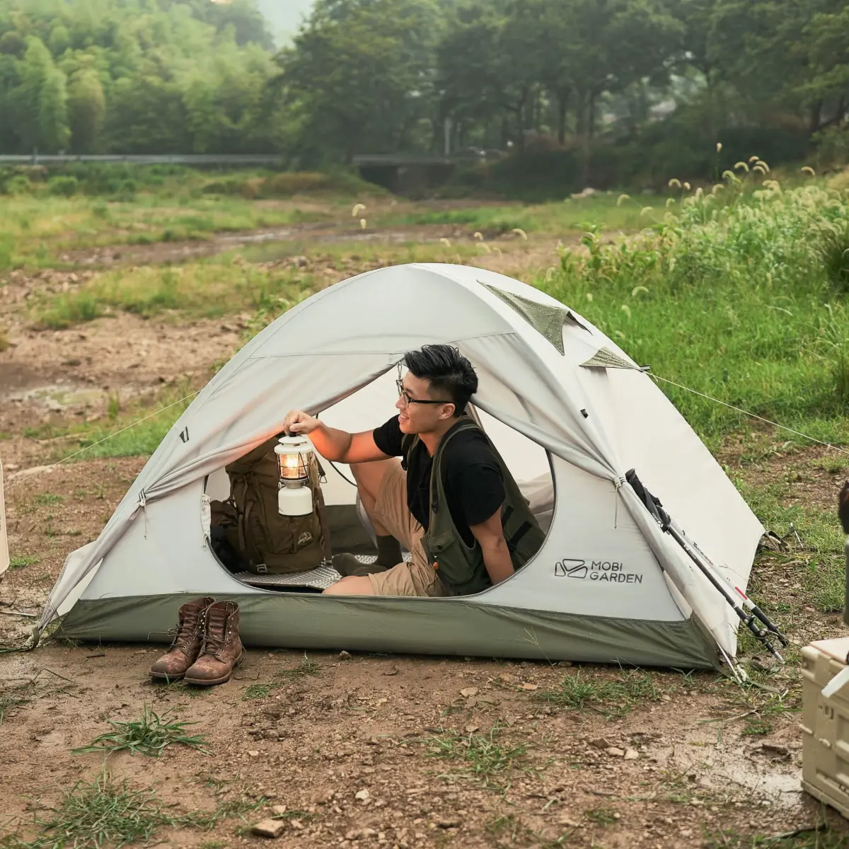 MOBI GARDEN 山岳テント cold mountain 4 3-4人用 ゆる～くお洒落な4シーズンテント MOBI GARDEN COLD MOUNTAIN 3